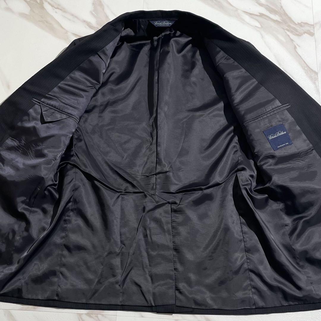 Brookes brothers ネイビー ストライプ ビジネススーツ