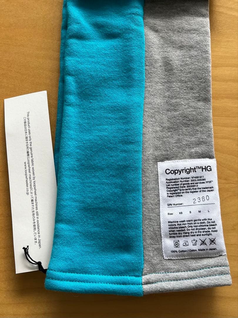 ループウィラー グルーヴィジョンズ スウェットマフラー 灰色水色 未使用新品