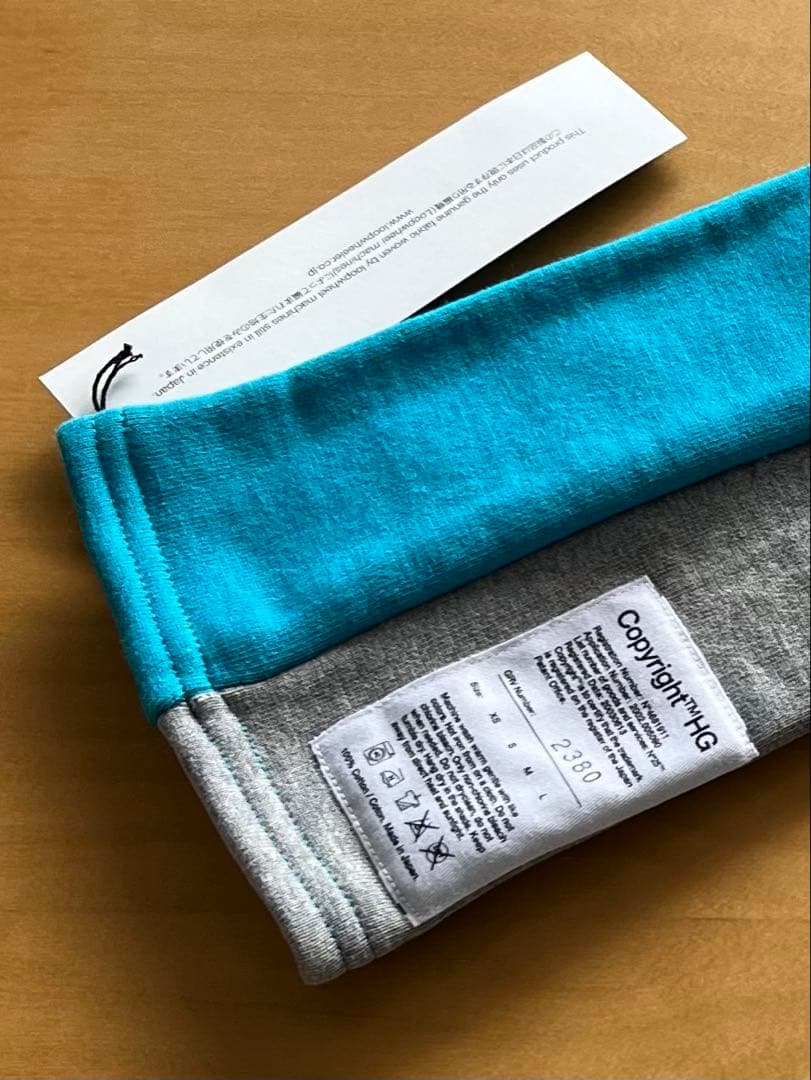 ループウィラー グルーヴィジョンズ スウェットマフラー 灰色水色 未使用新品