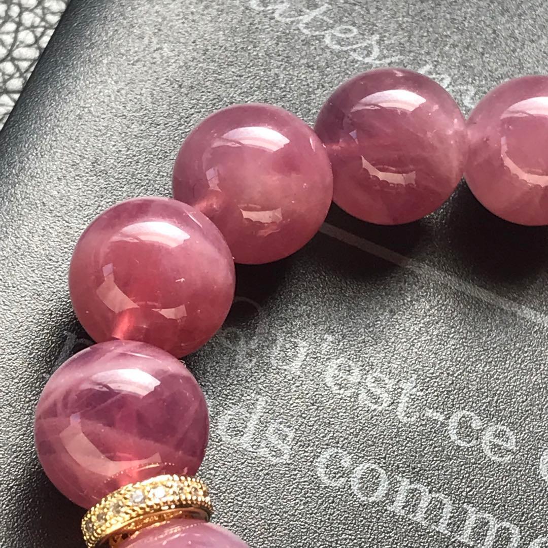 濃いめ、ディープローズクォーツ13mm.15.8cm