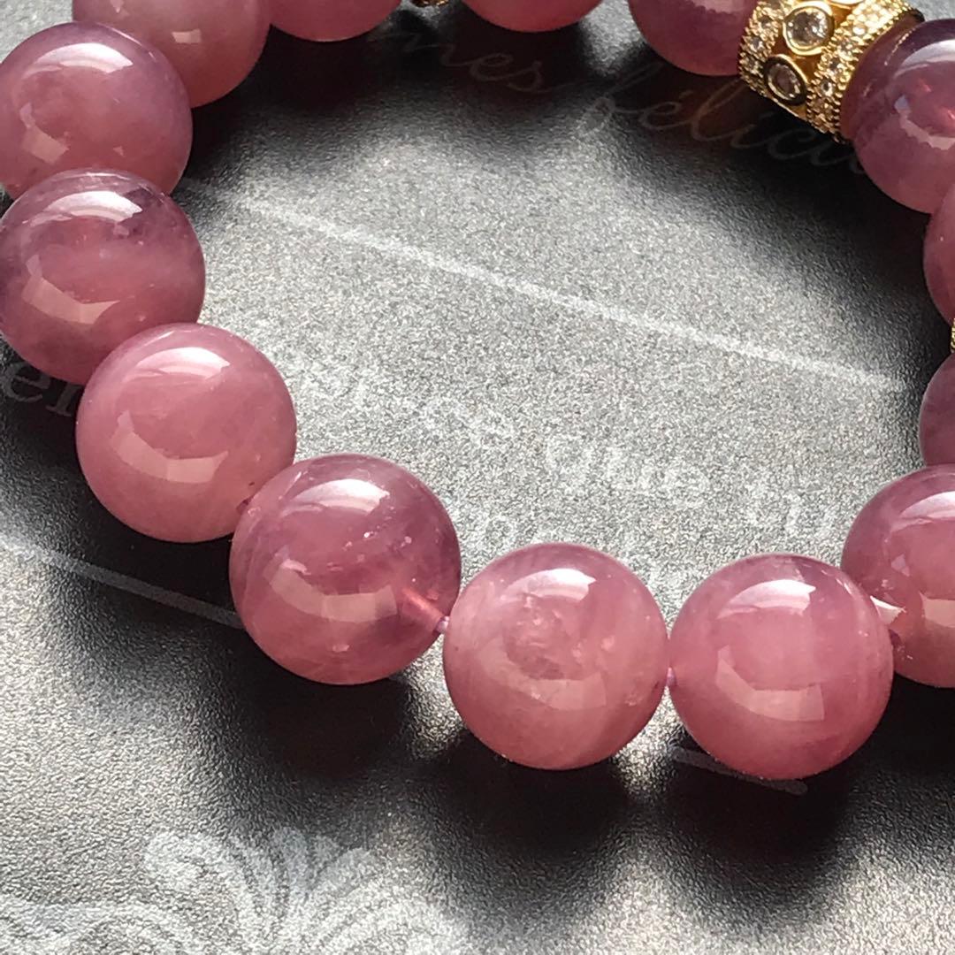 濃いめ、ディープローズクォーツ13mm.15.8cm