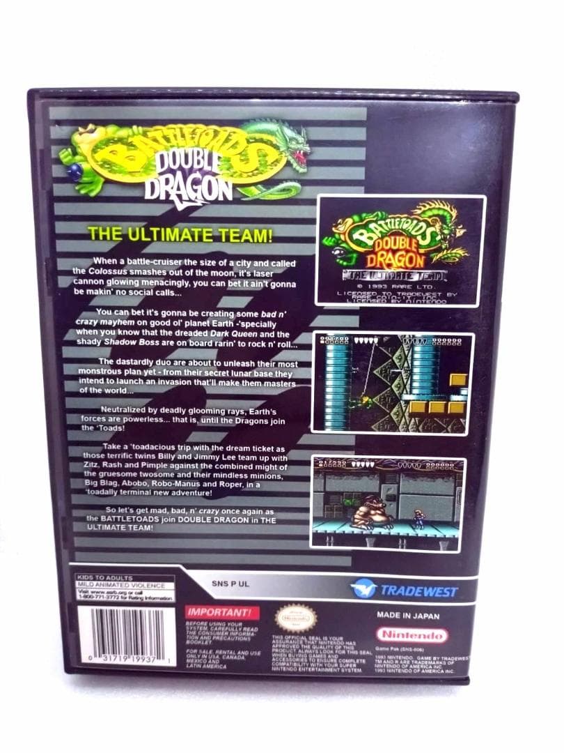 SNES  BATTLE TOADS DOUBLE DRAGON アメリカ