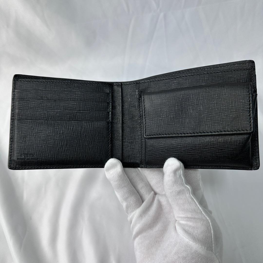 【美品】 フェンディ FENDI 折り財布 モンスター アイ カモフラージュ