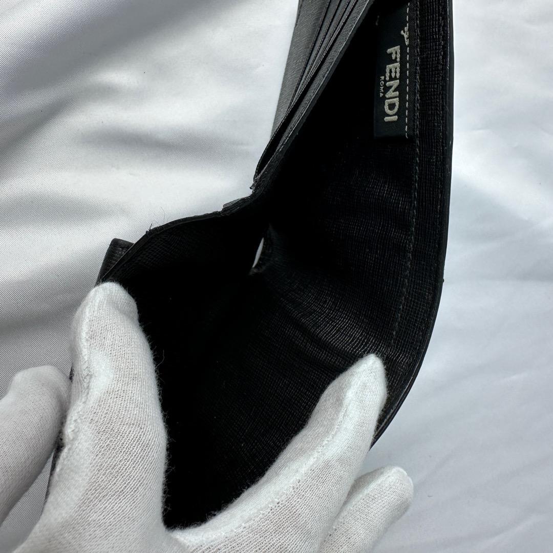 【美品】 フェンディ FENDI 折り財布 モンスター アイ カモフラージュ