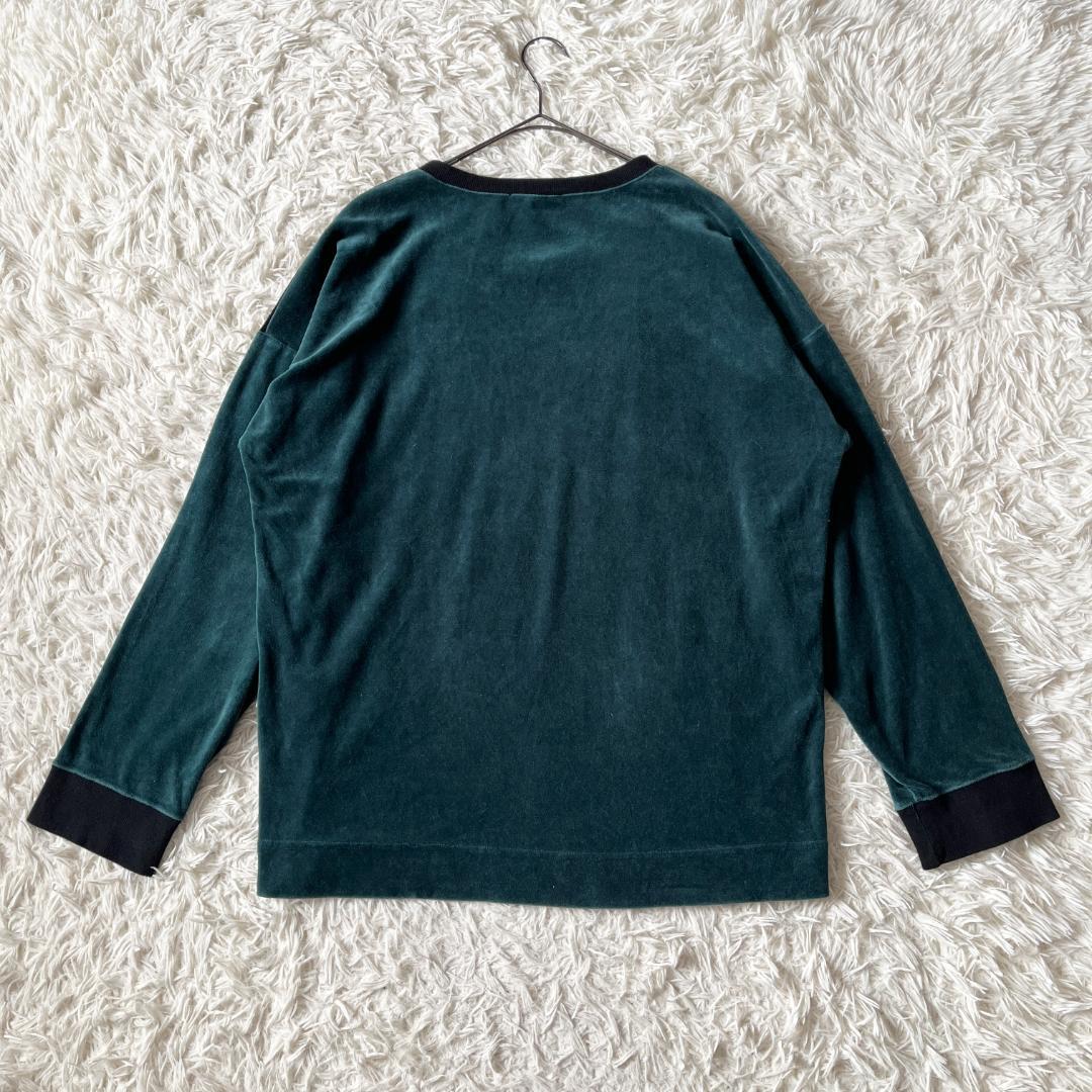 あぽろ【美品】ヴィヴィアン 2トーンベロアロンT カットソー オーブ刺繍