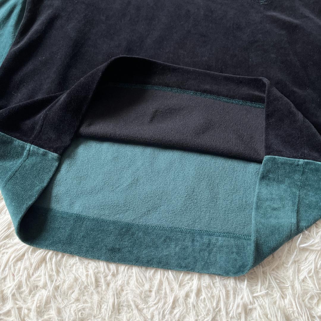 あぽろ【美品】ヴィヴィアン 2トーンベロアロンT カットソー オーブ刺繍