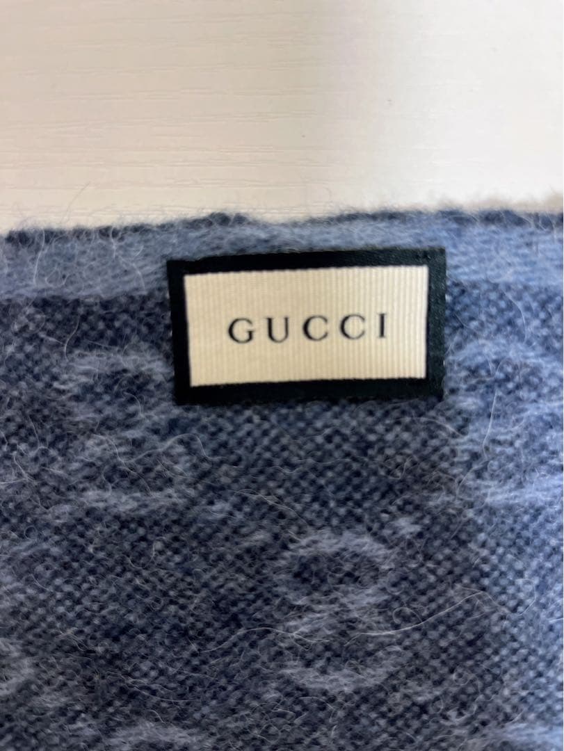 GUCCI マフラー グッチ　 GG柄　メンズ