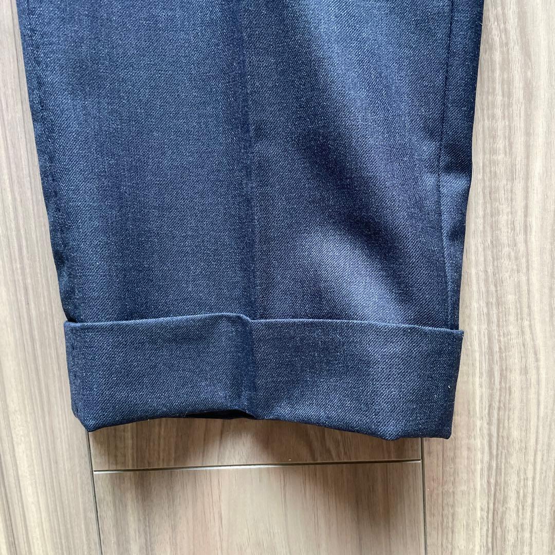 【極美品】【再値下げ】ネイビーウールパンツ トゥモローランドオリジナル