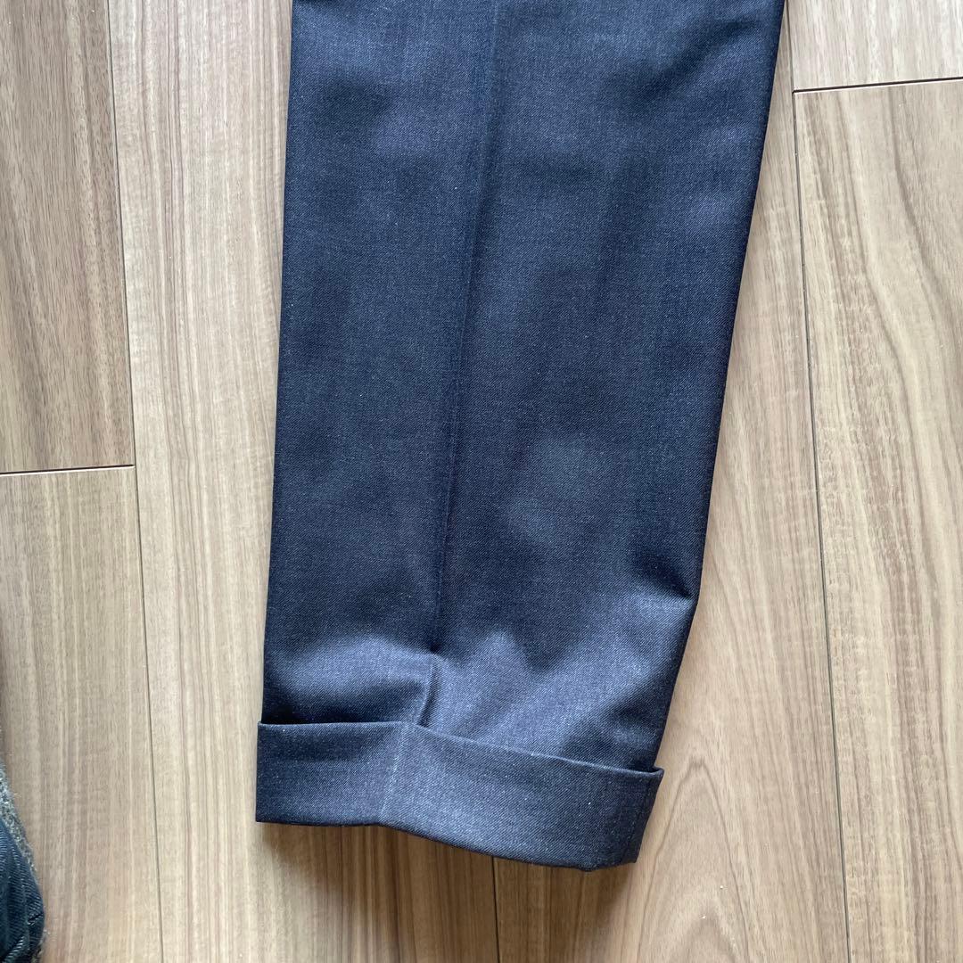 【極美品】【再値下げ】ネイビーウールパンツ トゥモローランドオリジナル