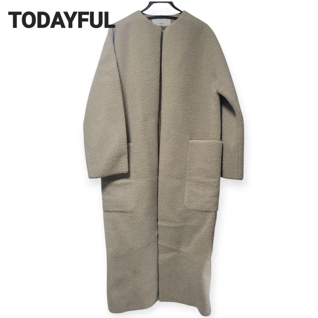 TODAYFUL(トゥデイフル) カラーレスボアコート 美品