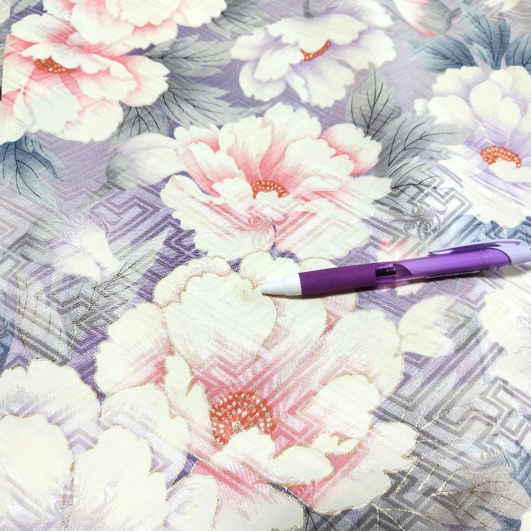 振袖フルセット(8点)・成人式・金彩加工・くすみ・花模様・やまと誂製・胴裏正絹