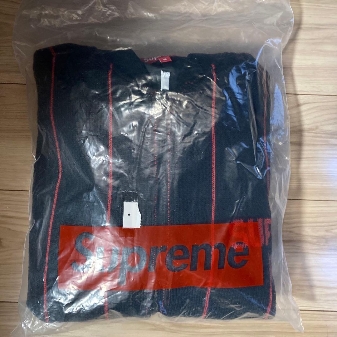 ジャケット・アウター Supreme Pinstripe Varsity Zip Up Sweater