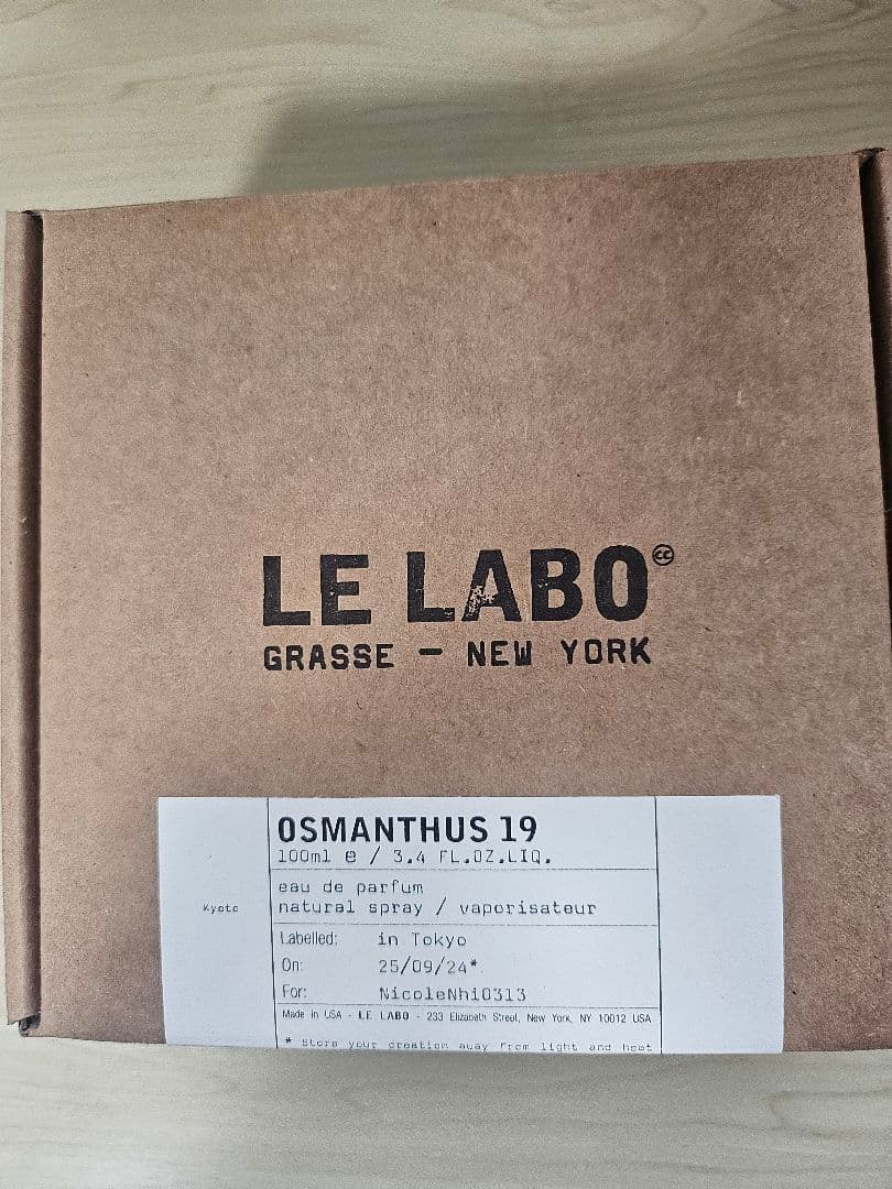 LE LABO OSMANTHUS 19 オードパルファム