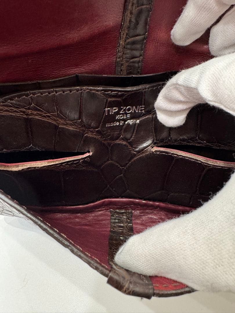 TIP ZONE（ティップゾーン）クロコダイル　ロングウォレット