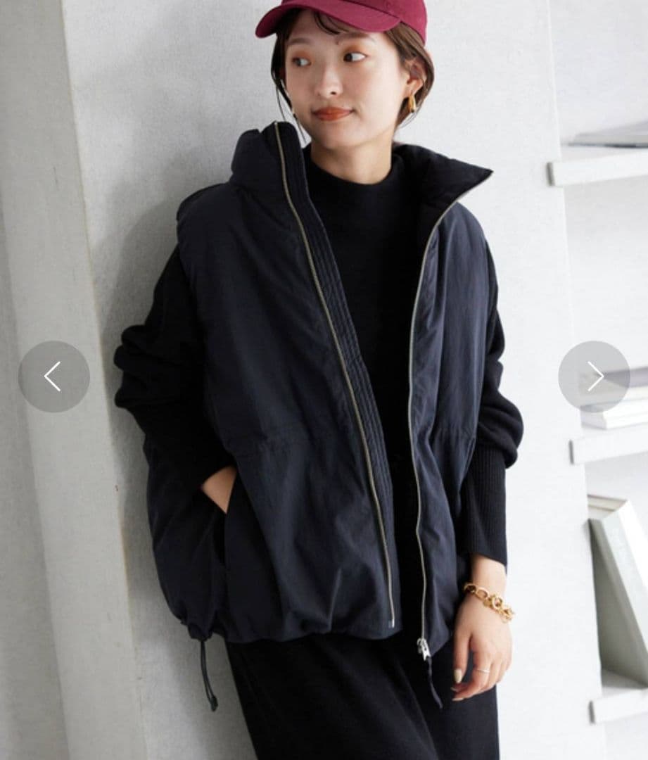 SLOBE IENA　P/NPタフタダウンベスト