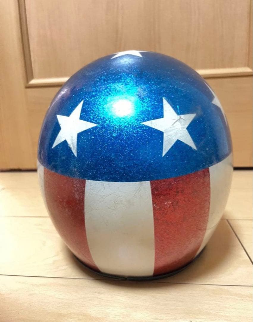 キャプテンアメリカンバイクビンテージヘルメット　イージーライダー60〜70s