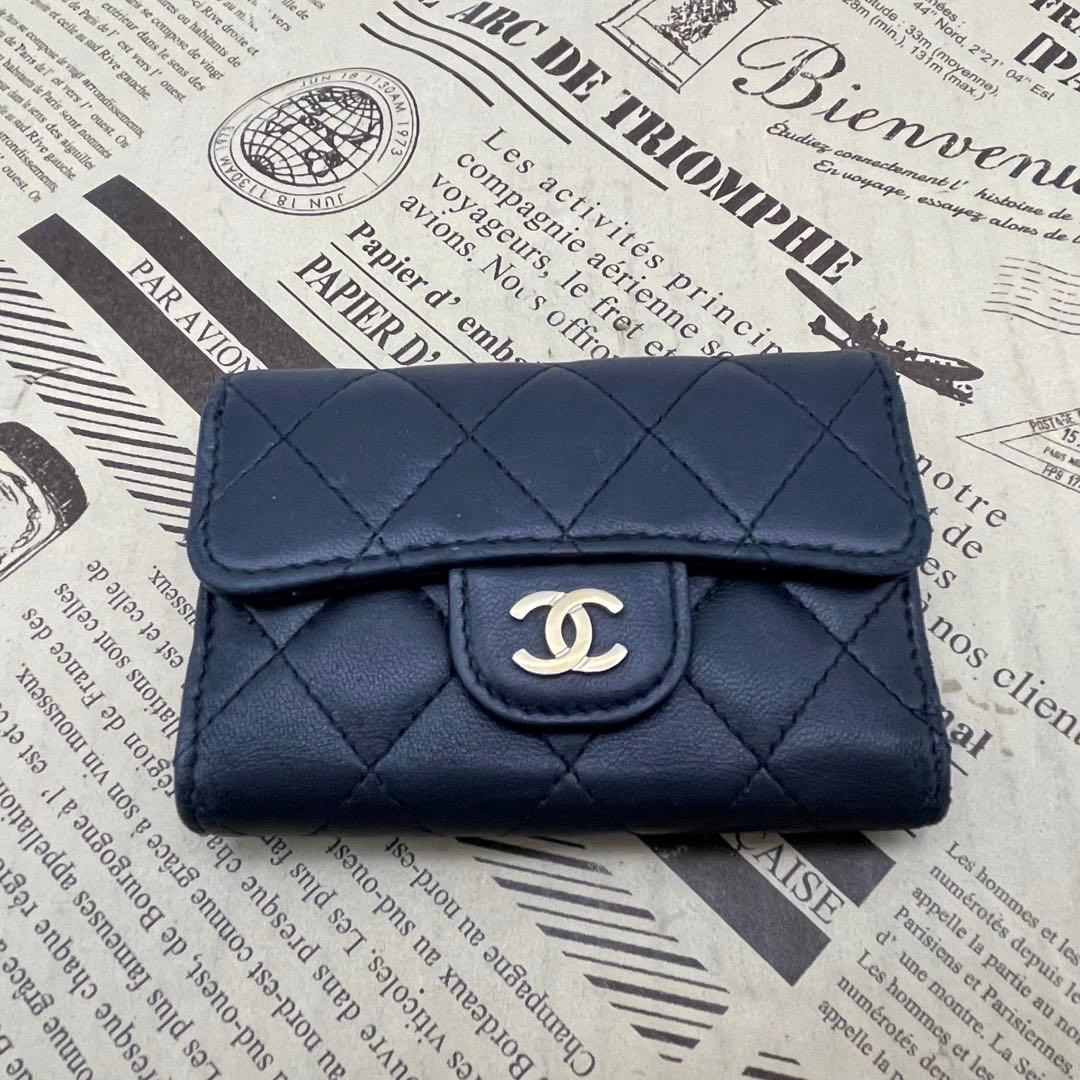 シャネル キーケース ココマーク キャビアスキン 黒 FP453