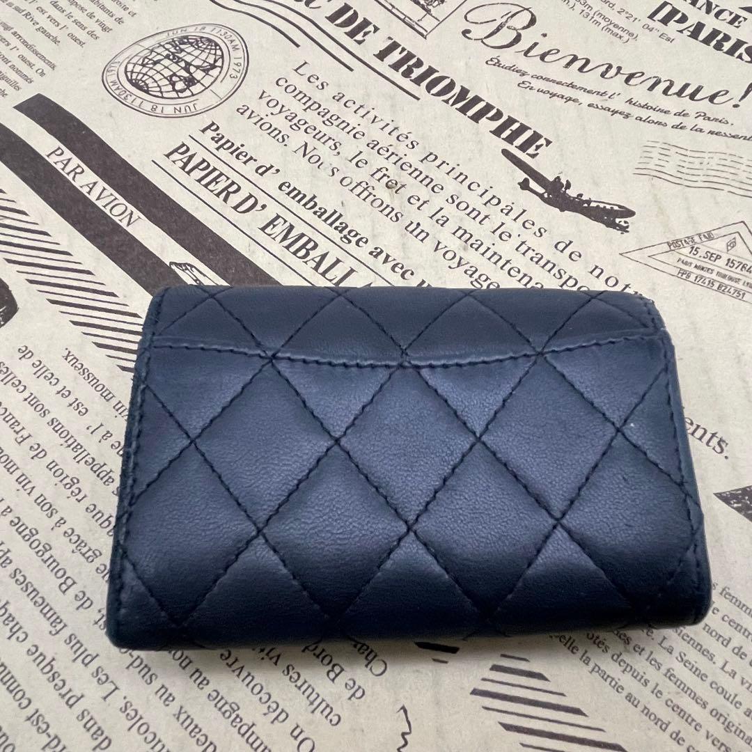 シャネル キーケース ココマーク キャビアスキン 黒 FP453