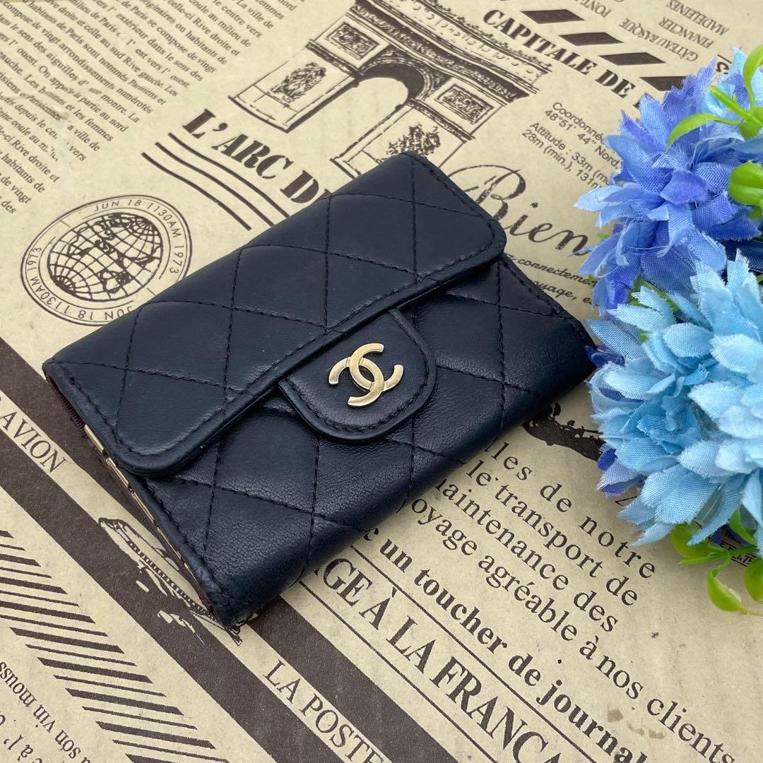シャネル キーケース ココマーク キャビアスキン 黒 FP453