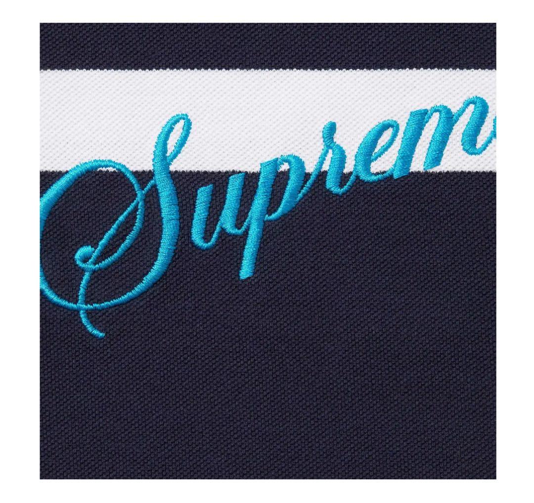 【最終価格】【新品未使用】シュプリーム カーシブポロ ネイビーストライプXXL