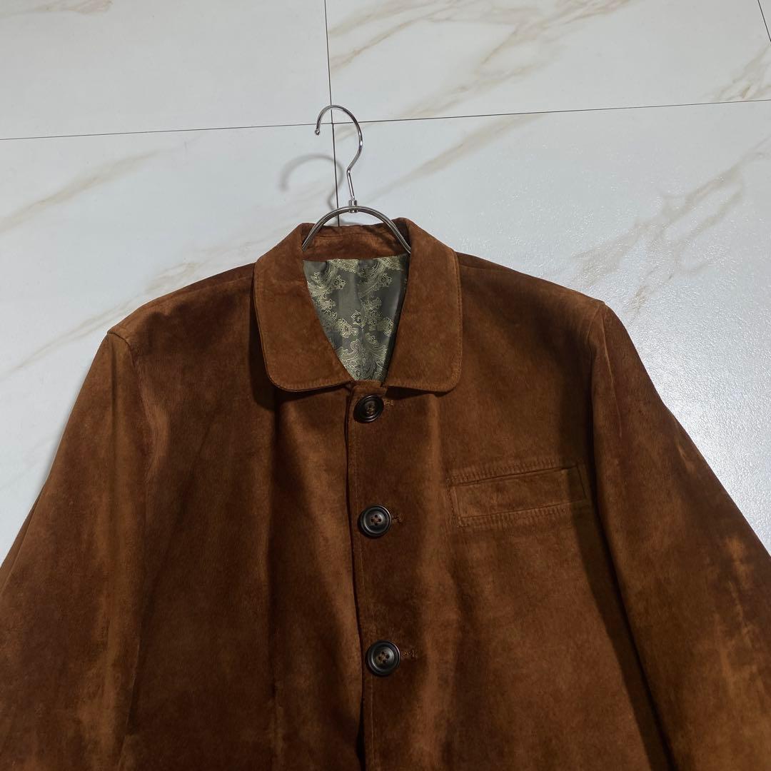 希少⭐︎ヴィンテージ レザーエルボーパッチ スエードカバーオール ペイズリー