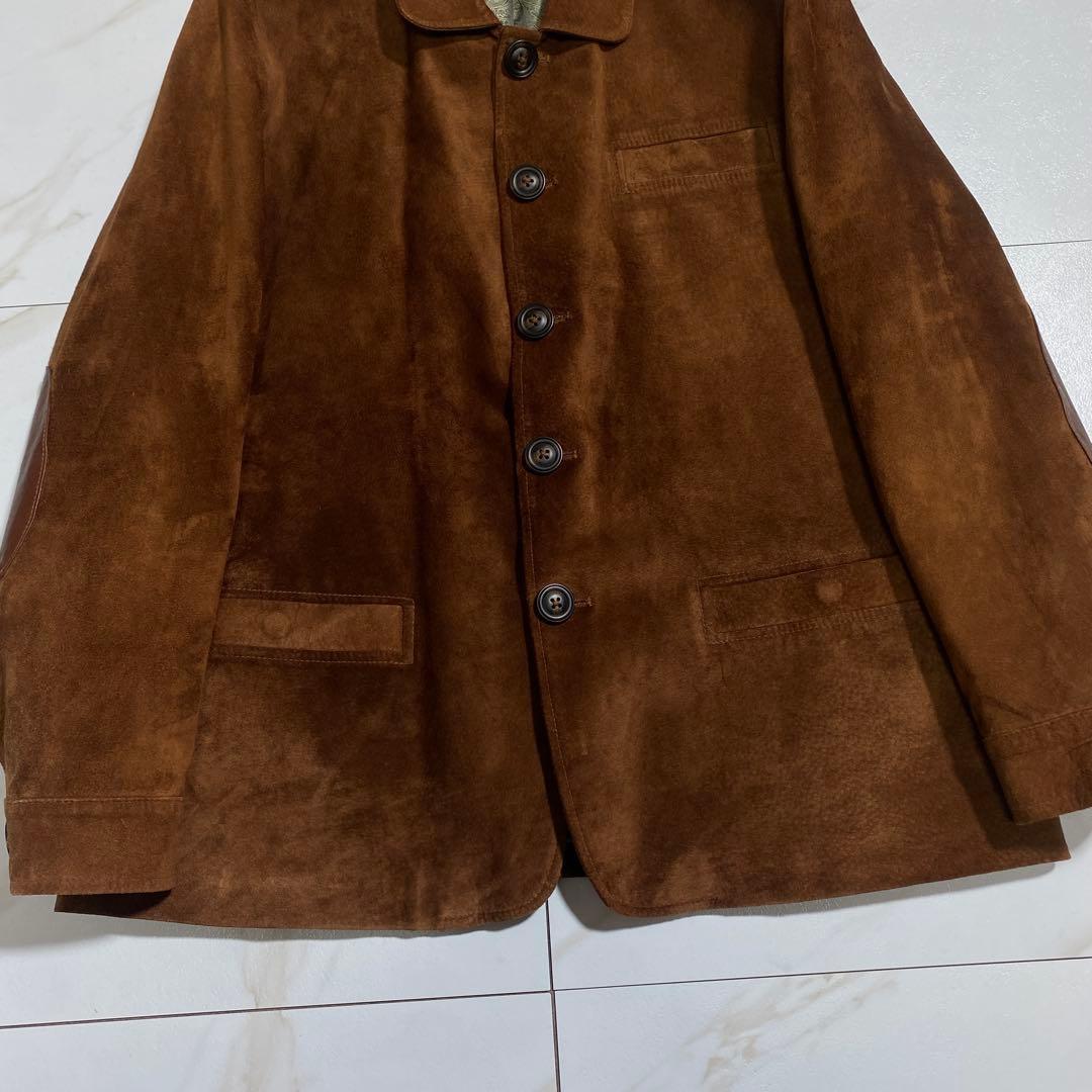 希少⭐︎ヴィンテージ レザーエルボーパッチ スエードカバーオール ペイズリー