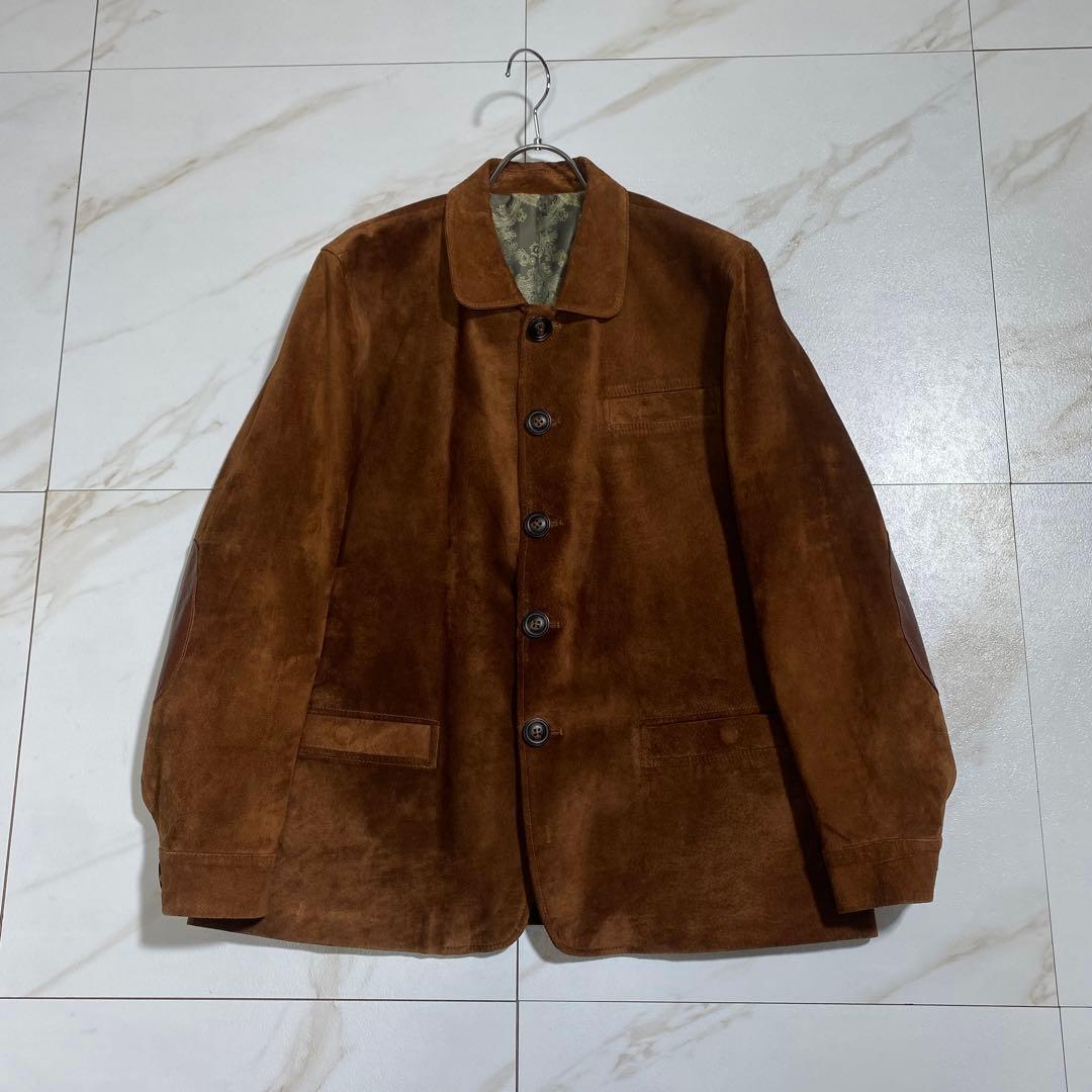 希少⭐︎ヴィンテージ レザーエルボーパッチ スエードカバーオール ペイズリー