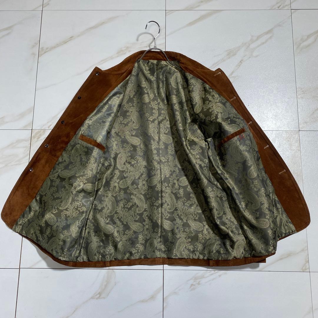 希少⭐︎ヴィンテージ レザーエルボーパッチ スエードカバーオール ペイズリー