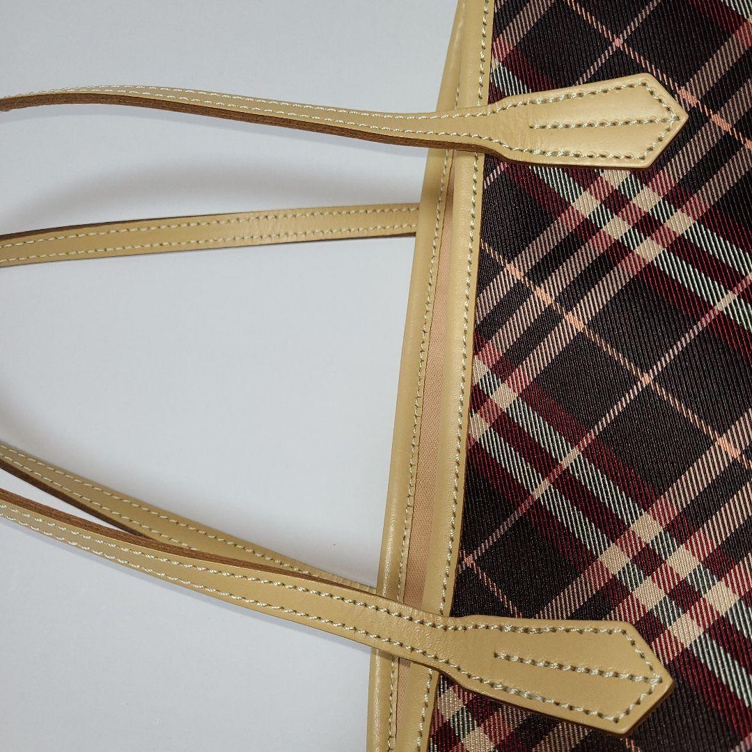 d*2様 バーバリー・ブルーレーベルチェック柄ボルドー/トートバッグ　ショルダー