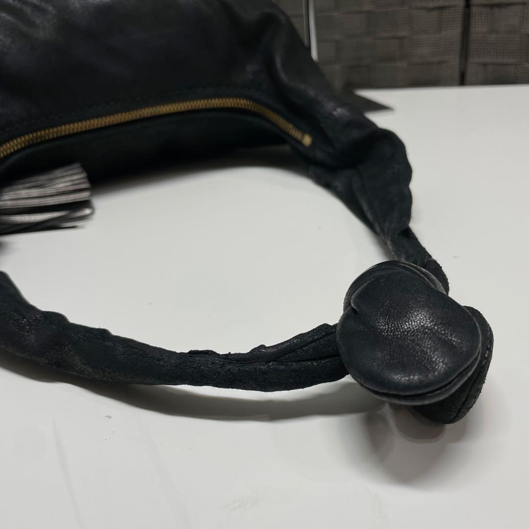 Y*K様 LOEWE ブラック　ナッパレザー ワンショルダーバッグ タッセル付き