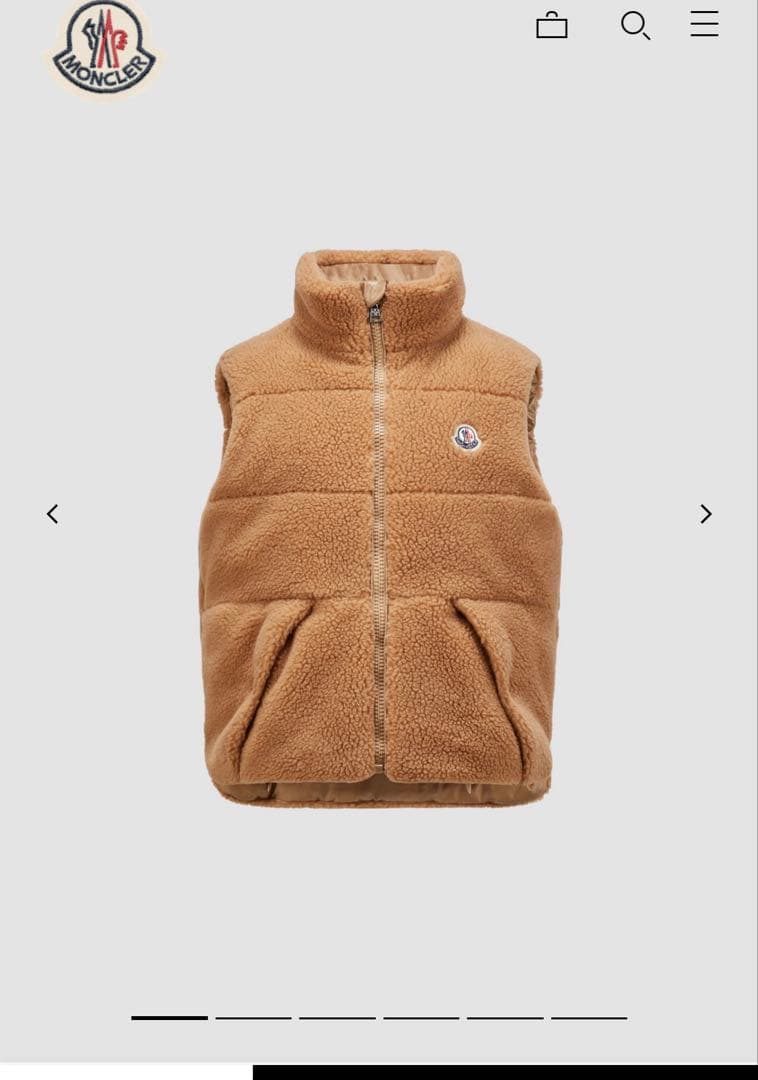 Moncler ブラウン ダウンベスト　12Y