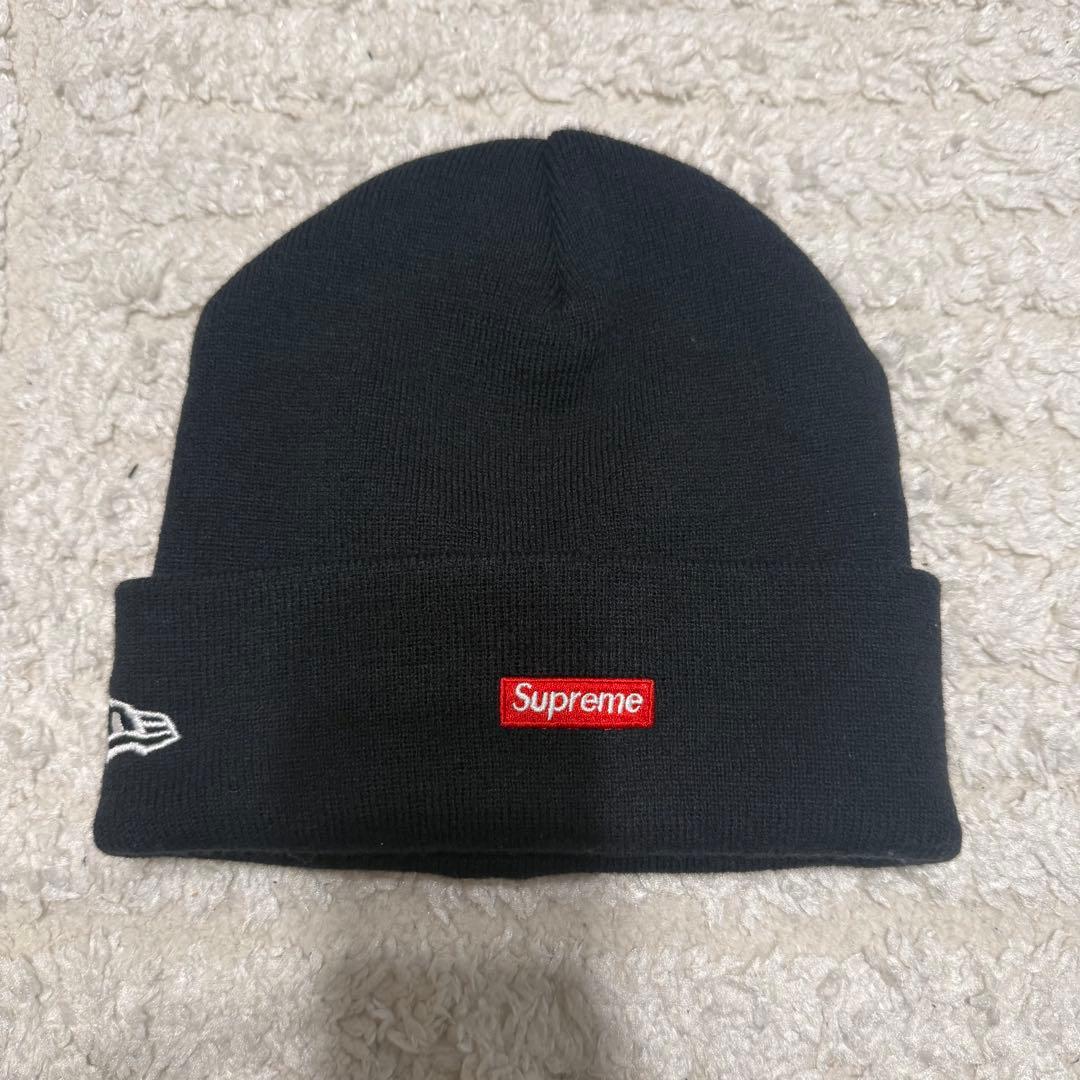 Supreme トライバル刺繍 ニット帽 黒