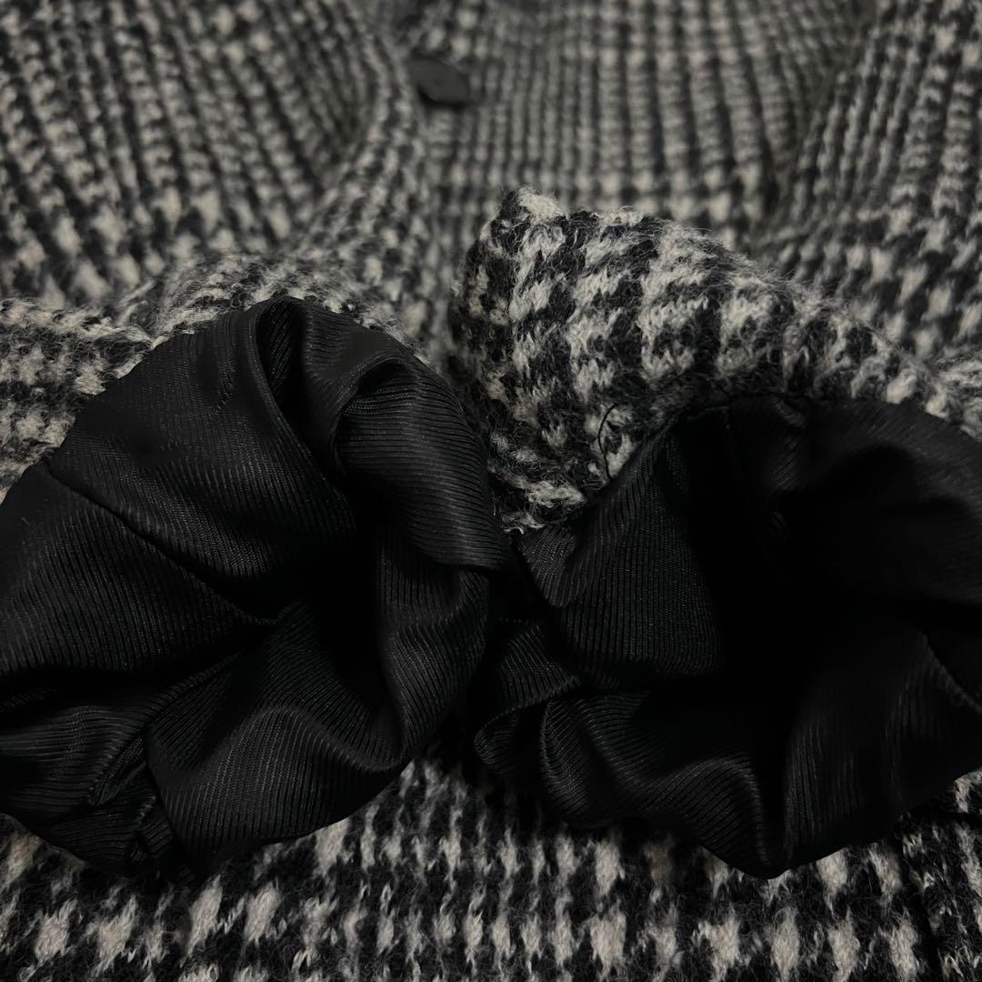 未使用タグ✨ZARAMAN チェスターコート ウールツイード 大判千鳥格子柄 M