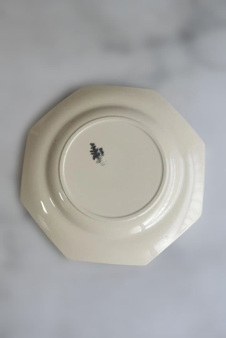 超美品Sarregueminesサルグミンヌ　オクトゴナル皿　アンティーク