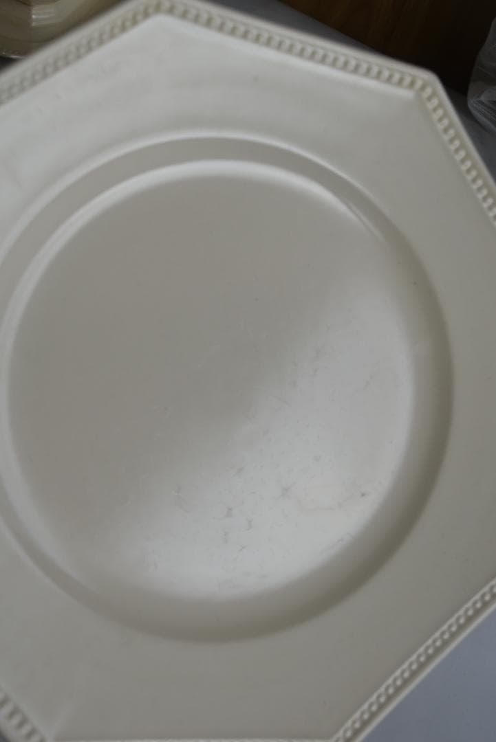 超美品Sarregueminesサルグミンヌ　オクトゴナル皿　アンティーク