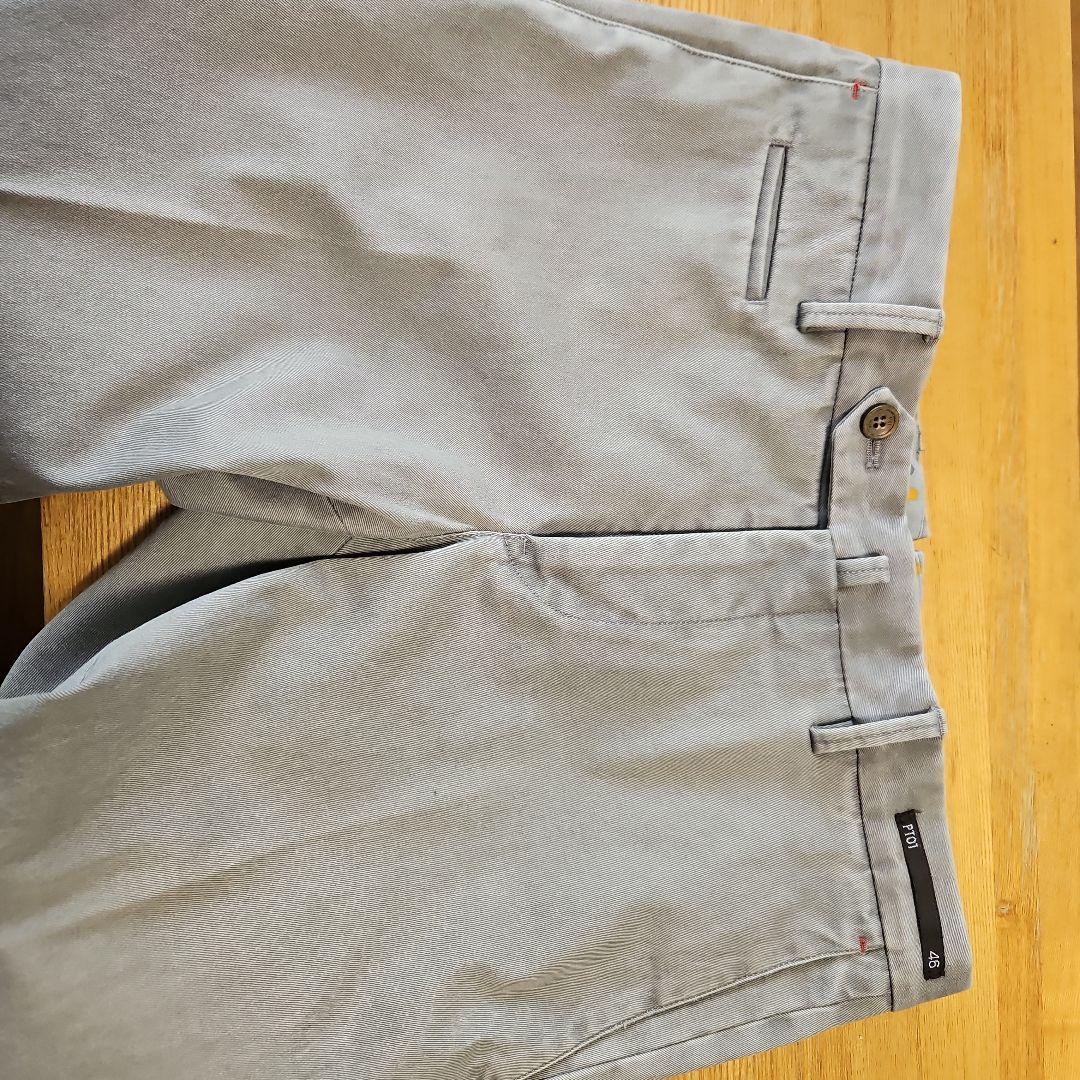 【新品未使用】PT01AWスリムコットンパンツ ライトグレー S46定価約5万円