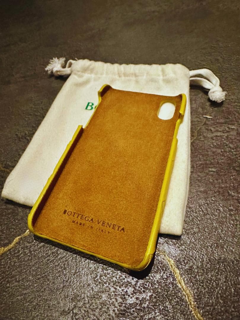 Bottega Veneta イエロー iPhone12 本革 スマホケース
