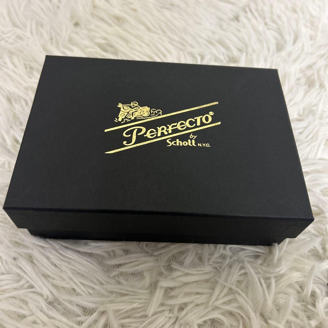 schott PERFECT WALLET ブラウン　チェーン　タグ　箱付き