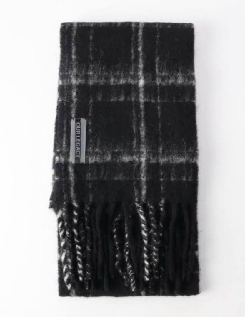 OUR LEGACY ESTATE SCARF ブラック/グレー