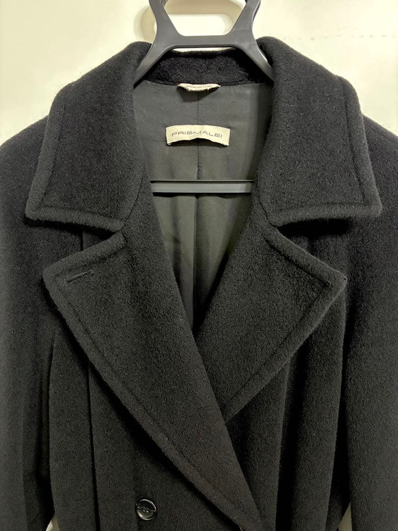 マックスマーラPRISMALEI プリズマレイ黒 ラップコート40着丈122cm