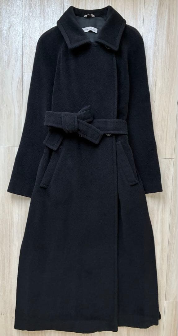 マックスマーラPRISMALEI プリズマレイ黒 ラップコート40着丈122cm