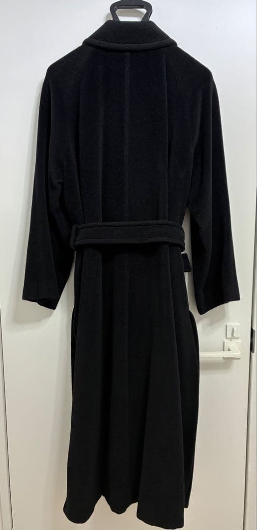 マックスマーラPRISMALEI プリズマレイ黒 ラップコート40着丈122cm