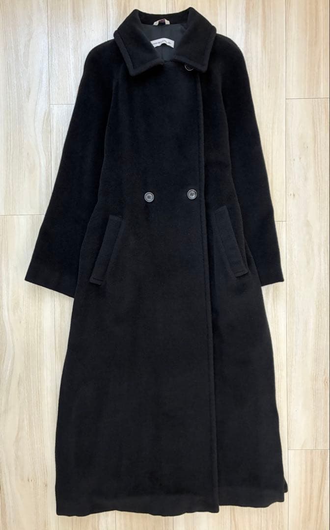 マックスマーラPRISMALEI プリズマレイ黒 ラップコート40着丈122cm