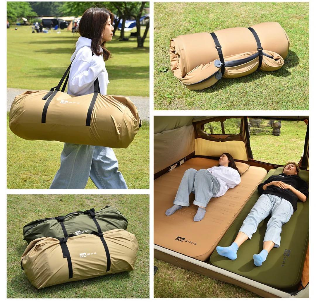 値下げ【厚さ10cm】WAQのダブルエアマット 美品