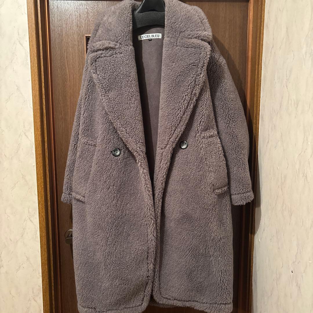 ちびたん LE CIEL BLEU フェイクシアリングコクーンコート