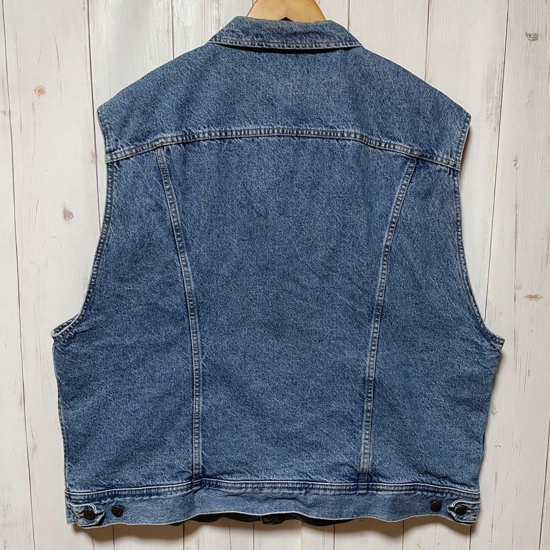 90s USA製 Lee ヴィンテージ デニム ベスト ジャケット ビッグサイズ