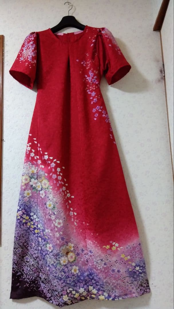 振袖リメイクドレス