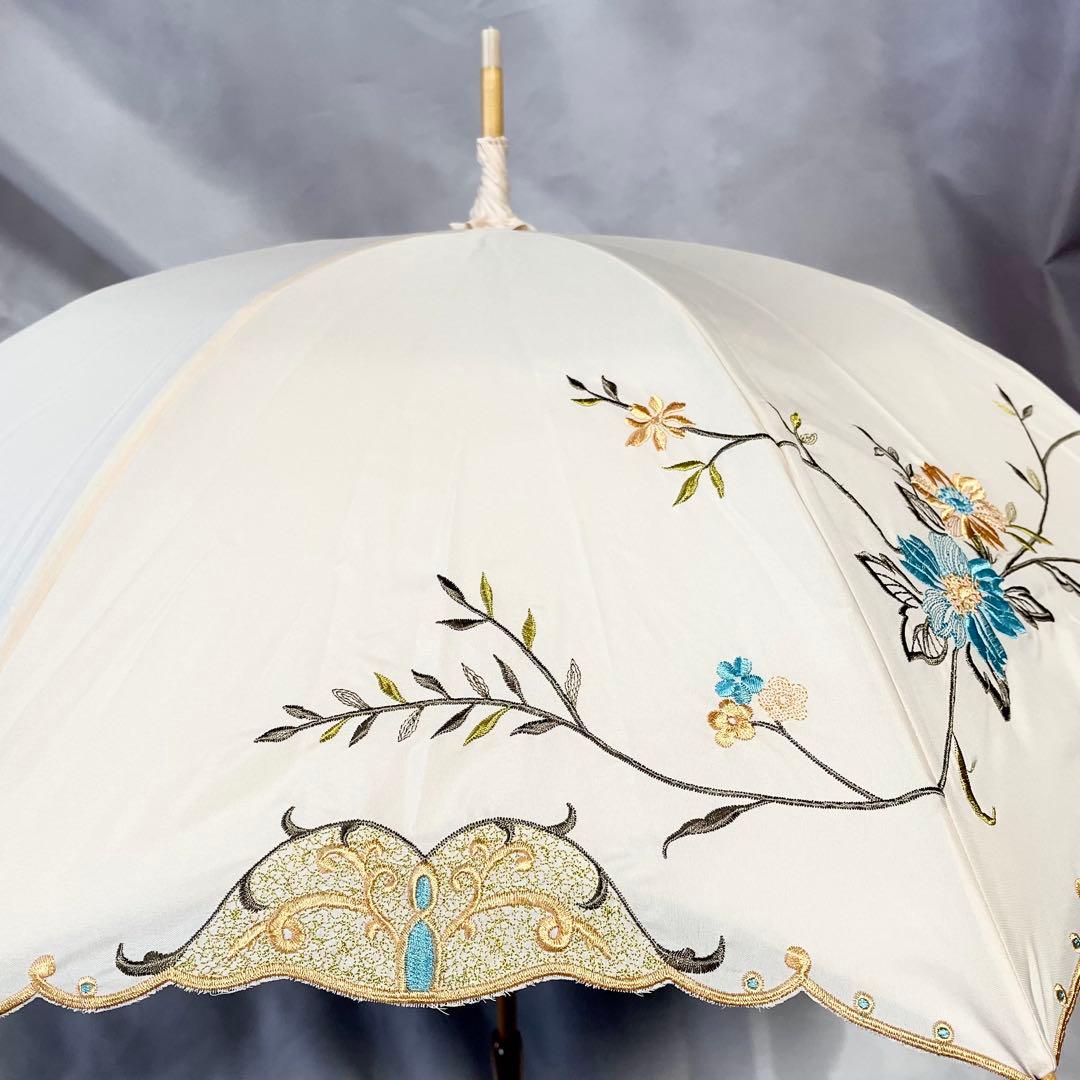 新品 シノワズリーモダン 晴雨兼用日傘 日本製UPF50+ 遮光遮熱 刺繍 母