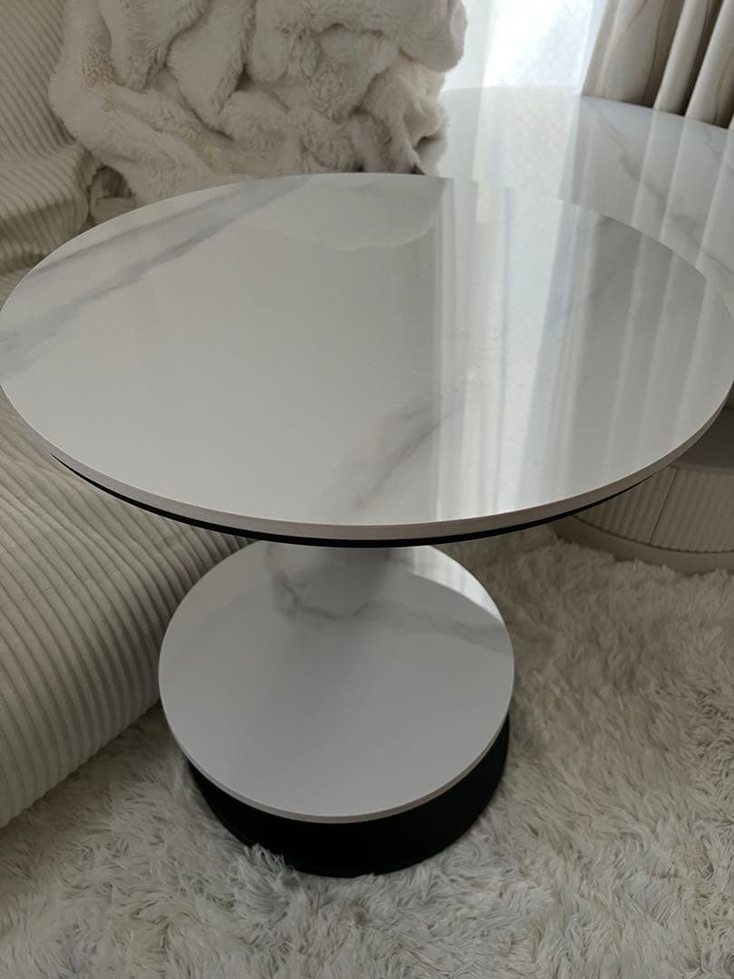 大理石調サイドテーブル