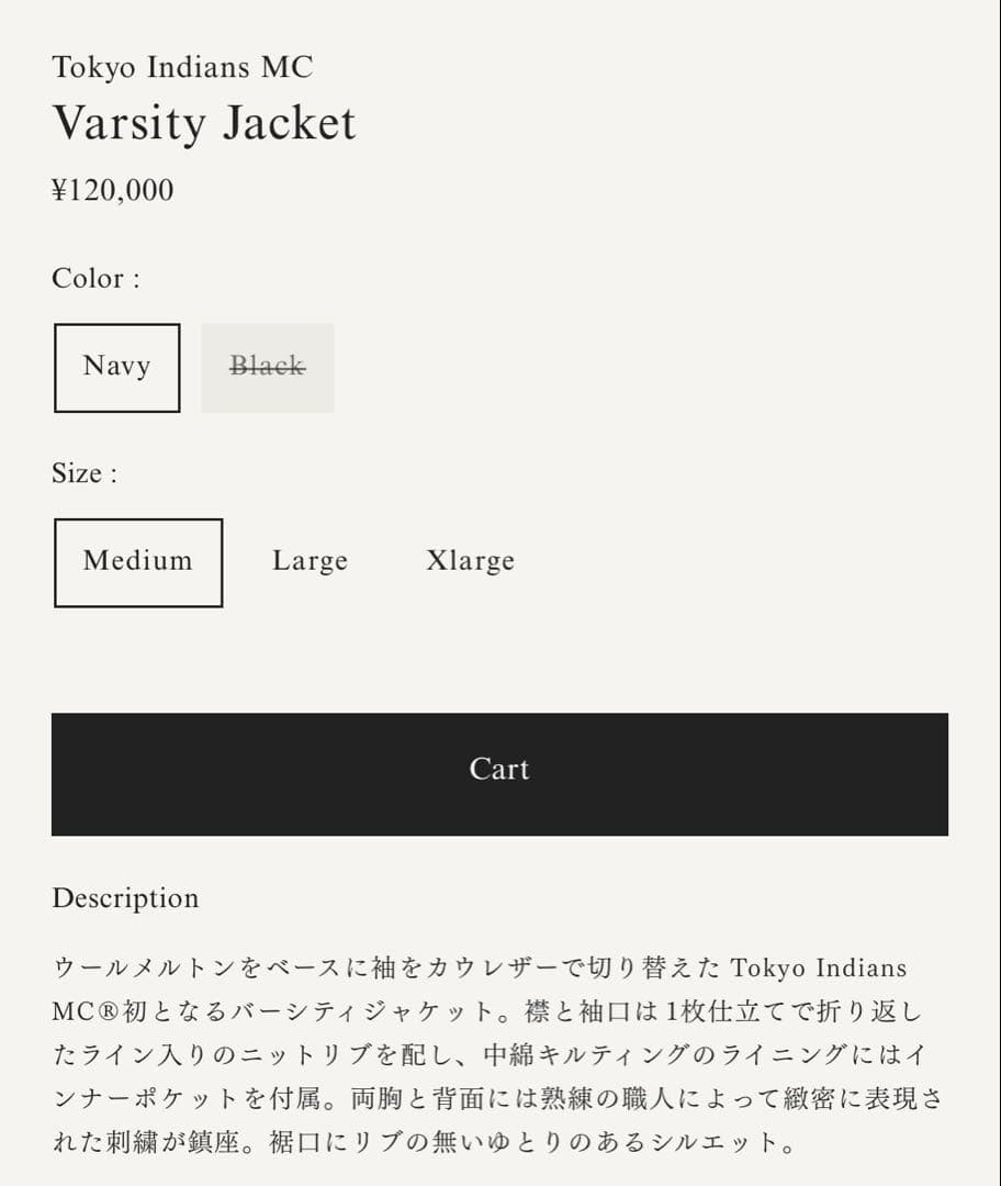 L Tokyo Indians Varsity Jacket 東京インディアンズ